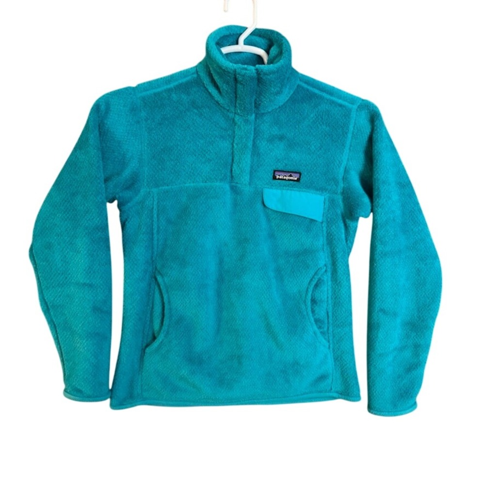 Patagonia Re-Tool Snap-T Fleece Pullover Teal Blue Small 25442